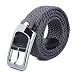 Produktbild HANCHAO Stretchgürtel Flechtgürtel Elastische Stoffgürtel Geflochtener Unisex Gürtel für Damen und Herren Breit 3.3cm Länge 90 cm bis 135 cm (Grau, Länge 100 cm)