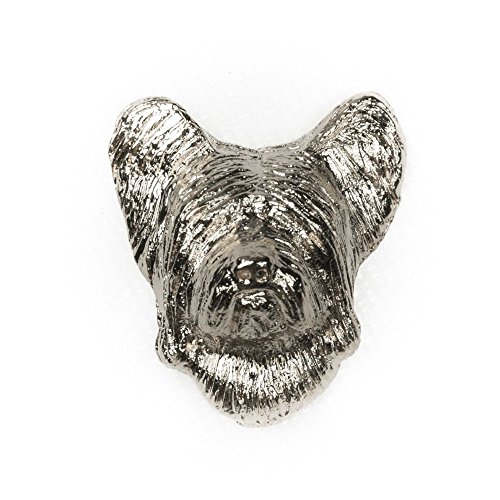 Skye Terrier broche faite au Royaume-Uni épinglette chien artisanale
