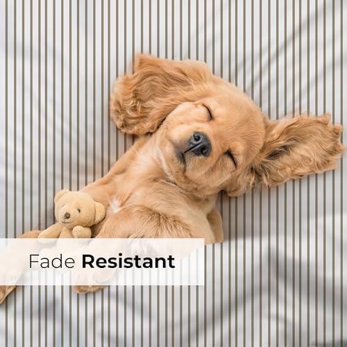 Extra Deep Split King Sheet Set - 7 Piece Breathable & Cooling Sheets - Hotel Luxury Bed Sheets Set - Easy Fit - Soft, Wrinkle Free & Comfy Sheets Set - Beige Striped Sheet Set w/Extra Deep Pockets - 5