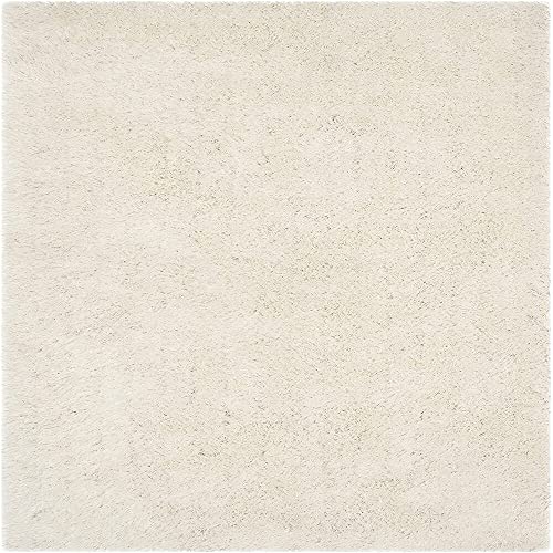 Image of F & B RUGS ; SUPERIOR QUALITY PRODUCTS Firoz and Brothers Handwoven Super Soft Indoor Modern Shag Microfibre Silky Fluffy Smooth 7x10 feet Ivory