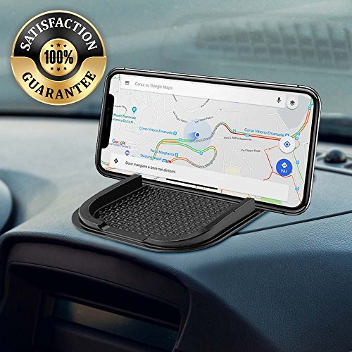[Car Dashboard Holder] Cradle Dock Sticky Pad Mat [Black]