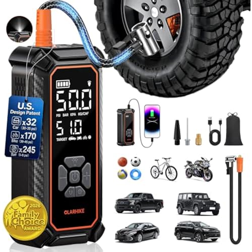 OlarHike Tire Inflator Portable Air Compressor,3X Fast Inflation, 4*3000mAh
