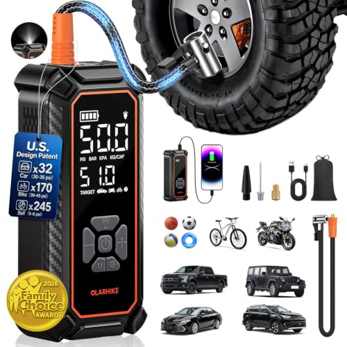 OlarHike Tire Inflator Portable Air Compressor,3X Fast Inflation, 4*3000mAh