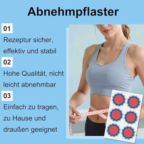Abnehmpflaster, Abnehmen Schnell Fettverbrenner, Metabalance Patch Slimming Aufkleber für Stoffwechselgleichgewicht, Gewichtskontrolle Pflaster, Sanfte Beruhigung für Alle Körpertypen, 30 Stück