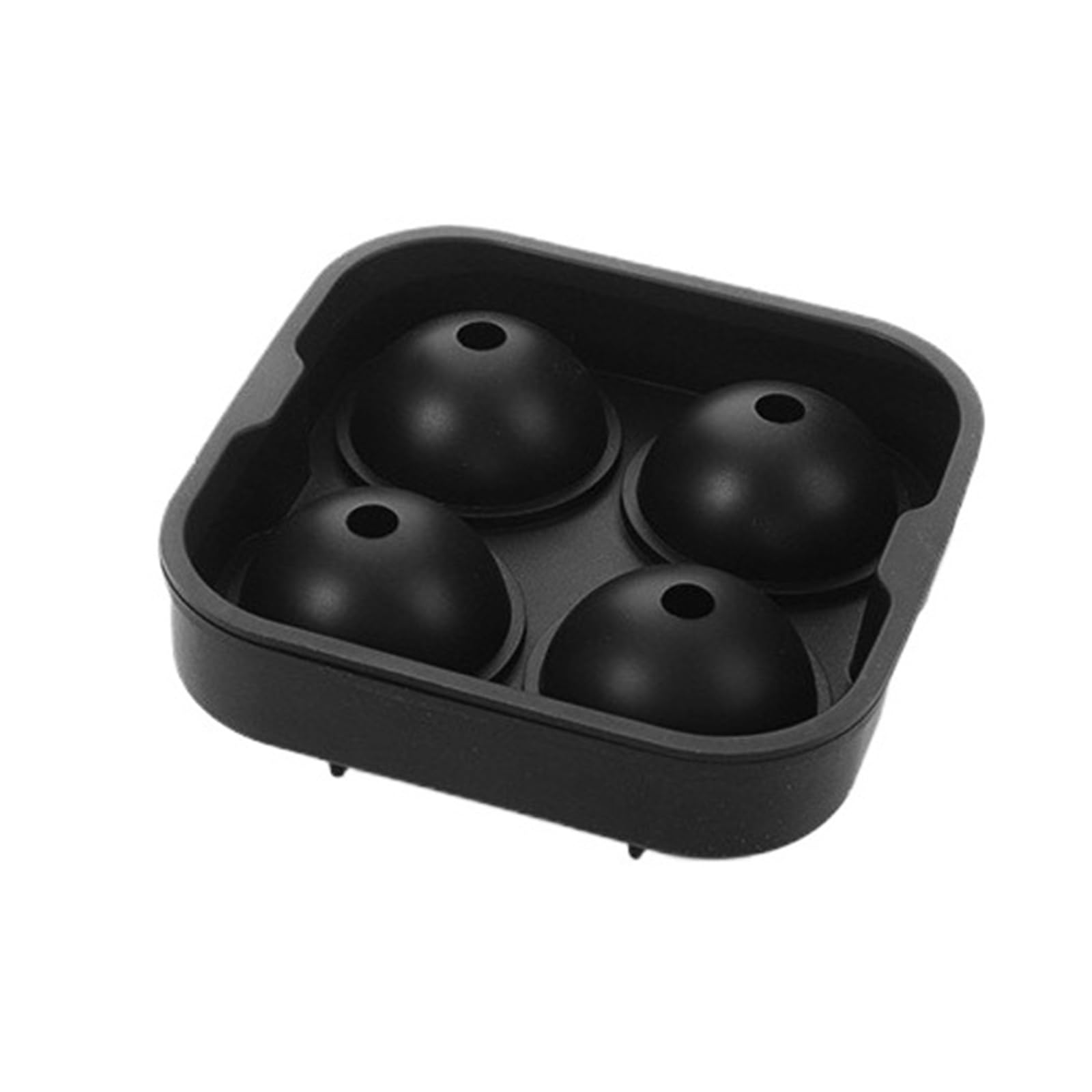 Moldes de cubitos hielo silicona 4/6/8 rejillas, bandeja grande, fabricante moldes reutilizables(4 grids spherical,3pcs)