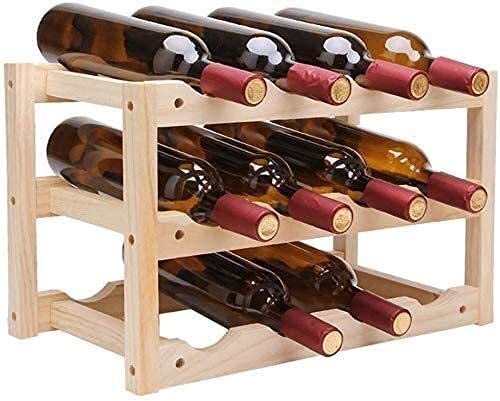 Soporte para vino madera con capacidad para 12 botellas miniatura 6