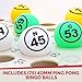 MR CHIPS Professional Bingo Game Set with Jumbo Cage, 1.57 Inch Double Sided Ping Pong Balls, Large Master Board for Adults, Kids, Seniors