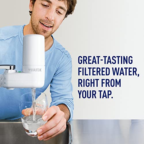 Brita Water Filter Replacements & Water Filter For Sink, Faucet Mount Water Filtration System For Tap Water With 1 Replacement Filter, Reduces 99" Of Lead, White #TOP5