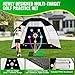 Golf Net 10x7ft, Golf Practice Net for Backyard with 5 Target Holes & Bullseye All-in-One Golf Hitting Net Kit with 3-Turf Mat for Indoor/Outdoor Swing & Chipping Training (10x7ft)