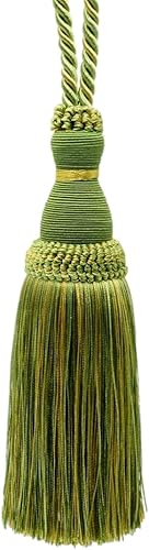 Hermosa borla grande de 8 pulgadas (7.9 in) (KTH8) Lemongrass Green Multicolor #PR12 (verde claro, amarillo verde, oro amarillo) se vende