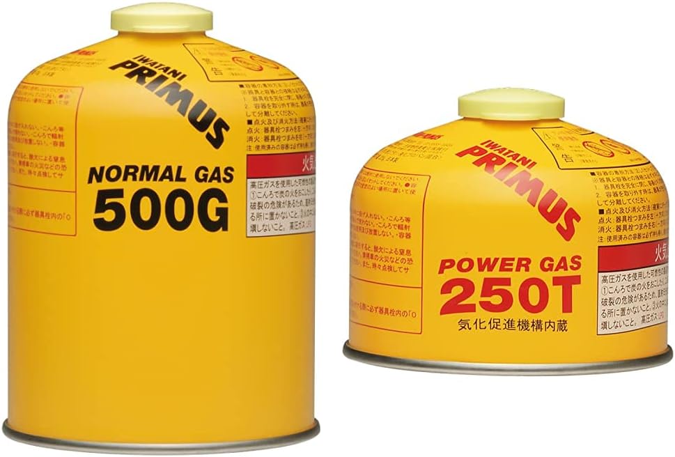 PRIMUS GAS CARTRIDGE Normal Gas (Large) IP-500G & GAS CARTRIDGE High Power Gas (Small) IP-250T [Gas Equipment Conformity Tested Japanese Genuine Product] [Set Purchase]
