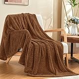 inhand Chocolate Brown Fleece Throw Blanket for Couch, Super Soft Flannel Blanket, Lightweight Fuzzy Blankets Sofa Bed Office, Washable Cozy Plush Fleece Blankets&Throw for All Season(50x60 Inches)