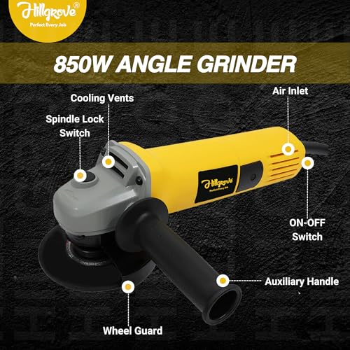 Image of Angle Grinder Machine (Yellow)