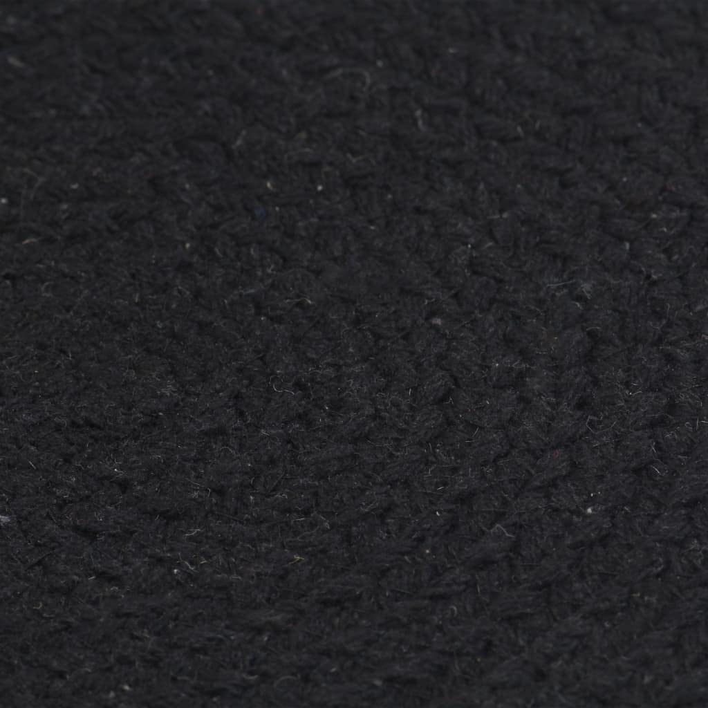ShGaxin Mantel Individual 6 Unidades Liso Redondo algodón Negro 38 cm, Salvamanteles Individuales, Placemat, Salva Manteles - SPU:133845