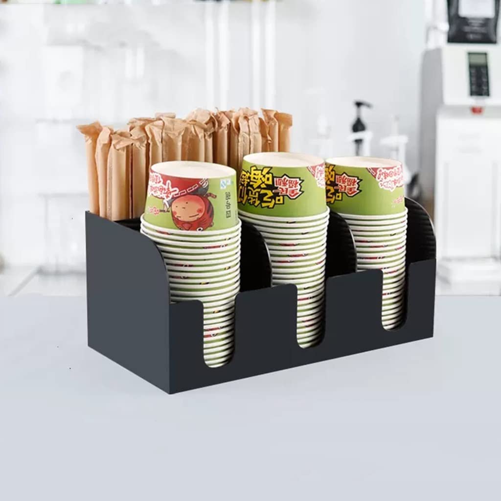 Organizzatore Per Stazione Caffè E Tè In Metallo - Portabicchieri Di Carta, Per Ufficio O Casa, Nero - Foto 2