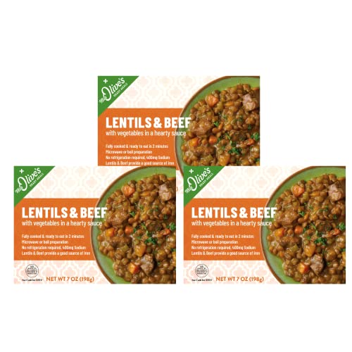 Miss Olive's Lentil & Beef With Vegetables In Hearty Sauce Microwavable Meal (Pack Of 3) #TOP29