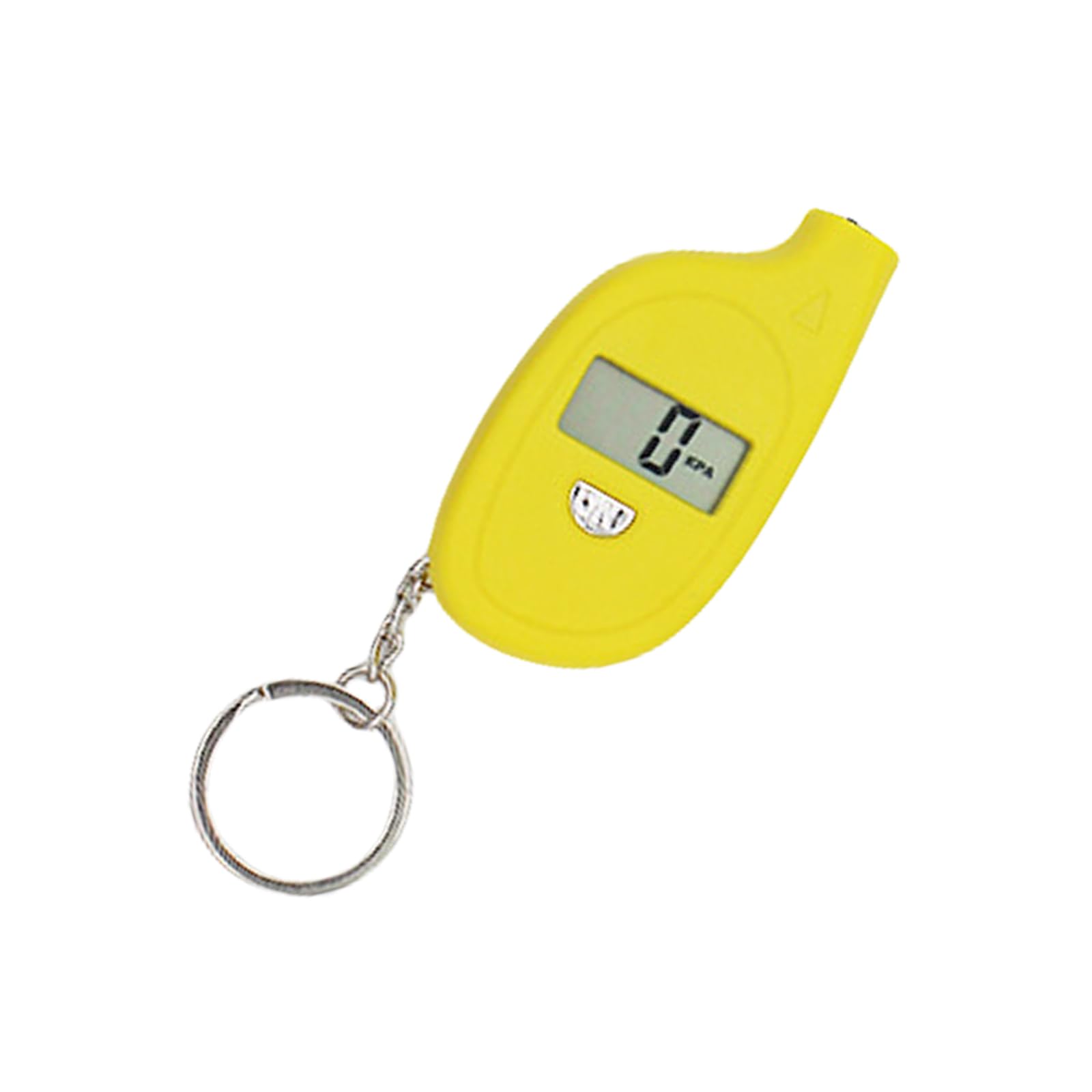 Tsophreniq Yellow Efficient Tire Gauge Air Pressure Tester Measuring Keychain Suitable For All Vehicles With Durability Abs Construction Keychain Tire Pressure Monitors