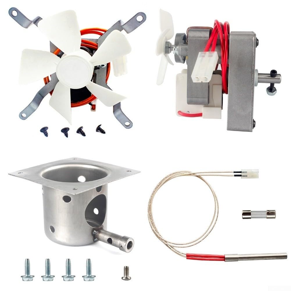 Grill Ersatzteile Set mit Schneckenmotor & Induktionsventilator für Pellet Grills – Kompatibel für Hot Rod Ignitor Kit Feuertopf