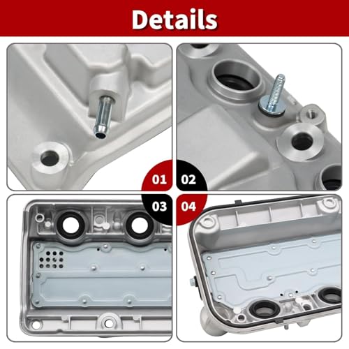 Image of Nakkaa 264-491 Front Cylinder Valve Cover with Gasket 12310-R70-A00 Compatible with Pilot 2009-2015 Odyssey 2008-2017 3.5L Crosstour 2012 Ridgeline 2009-2014