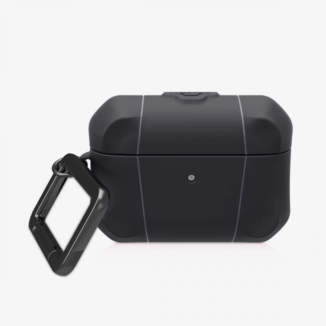 ITSKINS Spectrum // Solid for AirPods Pro, Shockproof Protective Case Compatible with Apple AirPods Pro, Supports Wireless Charging, Front LED Visible - Black