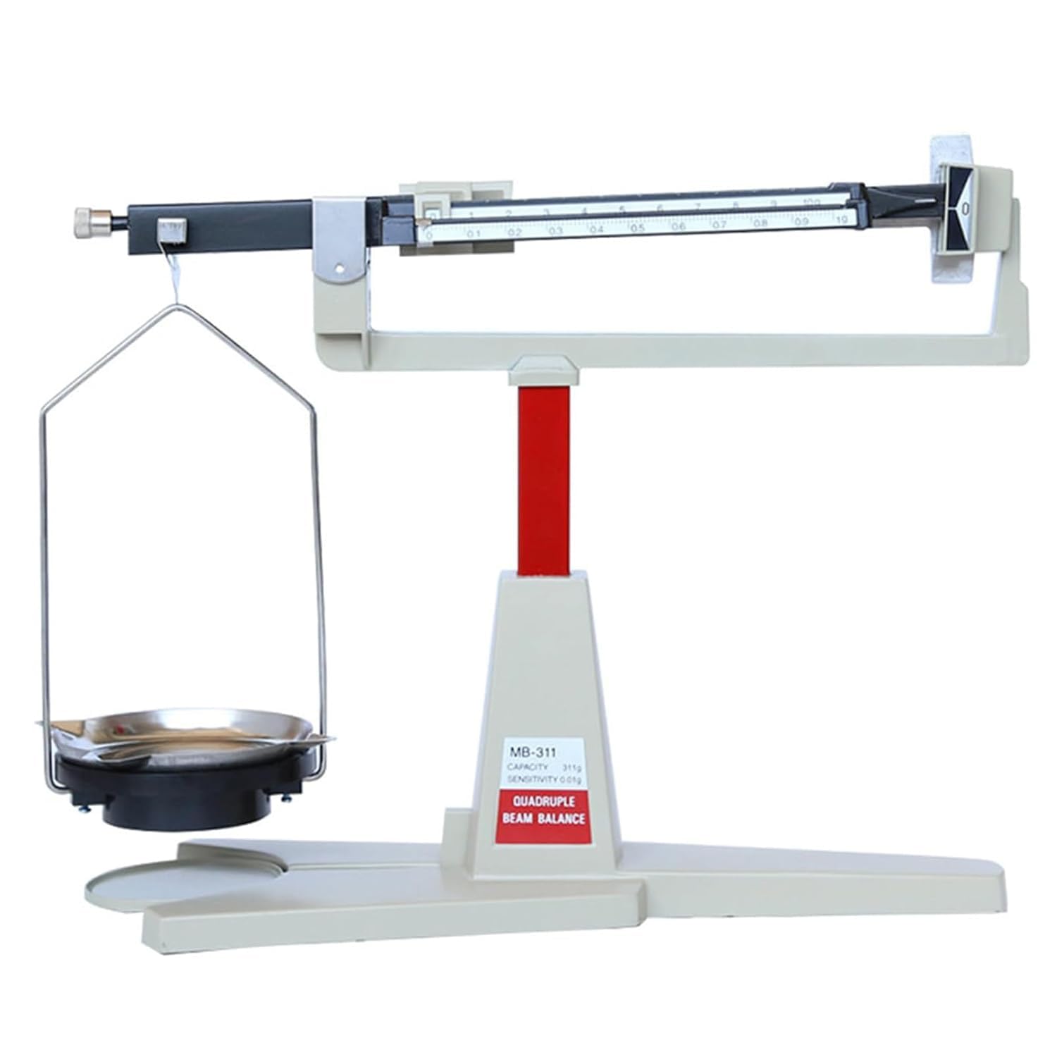 Balanza Mecánica De Precisión para Laboratorio, Balanza Mecánica De 4 Reglas con Diseño De Bandeja Y Escalas Detalladas, Rango De Pesaje 0.01g-311g, Precisión 0.01g para Escuela