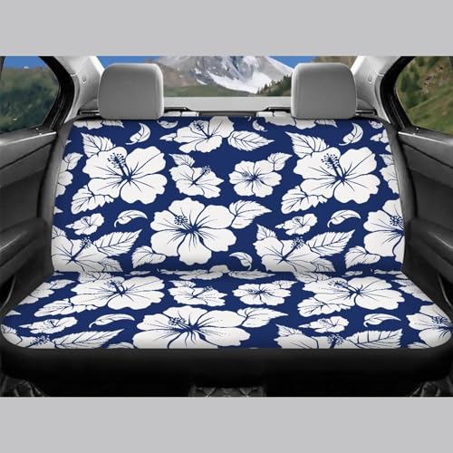 Dreaweet Tropical Car Seat Covers Full Set for Women Blue Hibiscus Flowers Car Accessories Seat Covers Front and Back 4 Pack Seat Cover Car Seat Protector Universal Fit for Most Cars SUV Trucks by Dreaweet - Used condition - Image 4