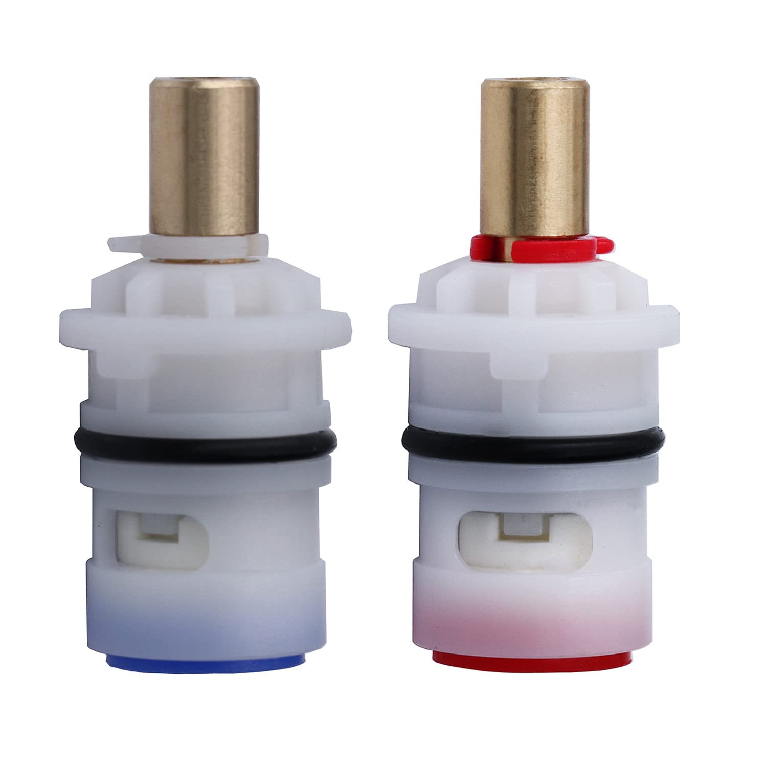 Ceramic Stem Disc Faucet Cartridge Replacement for Bathroom Tap (1 Pair Hot & Cold),2103201