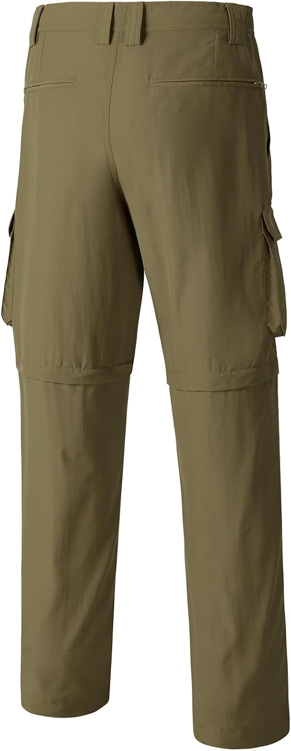 BASSDASH メンズ アウトドア 速乾 コンバーチブルパンツ ジップアップ 防水 軽量 釣り ハイキング カーゴショーツ UPF