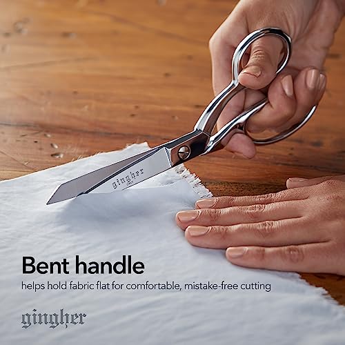 Gingher Dressmaker's Fabric Scissors - 8" Stainless Steel Shears - Sharp Knife Edge Fabric Scissors With Protective Sheath #TOP5