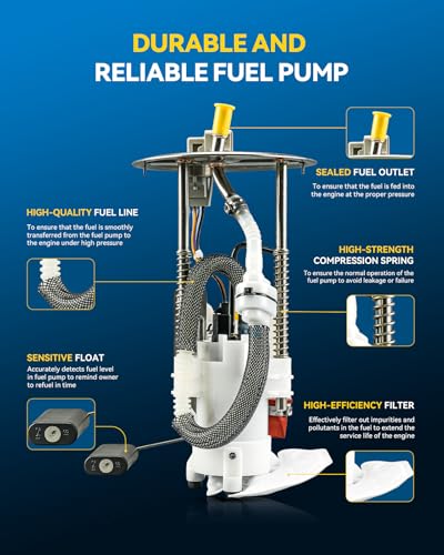 Image of PHILTOP Electric Fuel Pump Assembly FG1666, P76594M, SP2463M | Fit for Left, 2010 Ford Mustang 4.0 /4.6L