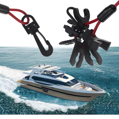 RKURCK Universal Safety Kill Switch Keys Lanyard, Outboard Boat Engine Safe Stop Cord Tether Kit for Mercury Yamaha Honda Tohatsu Johnson Evinrude Suzuki