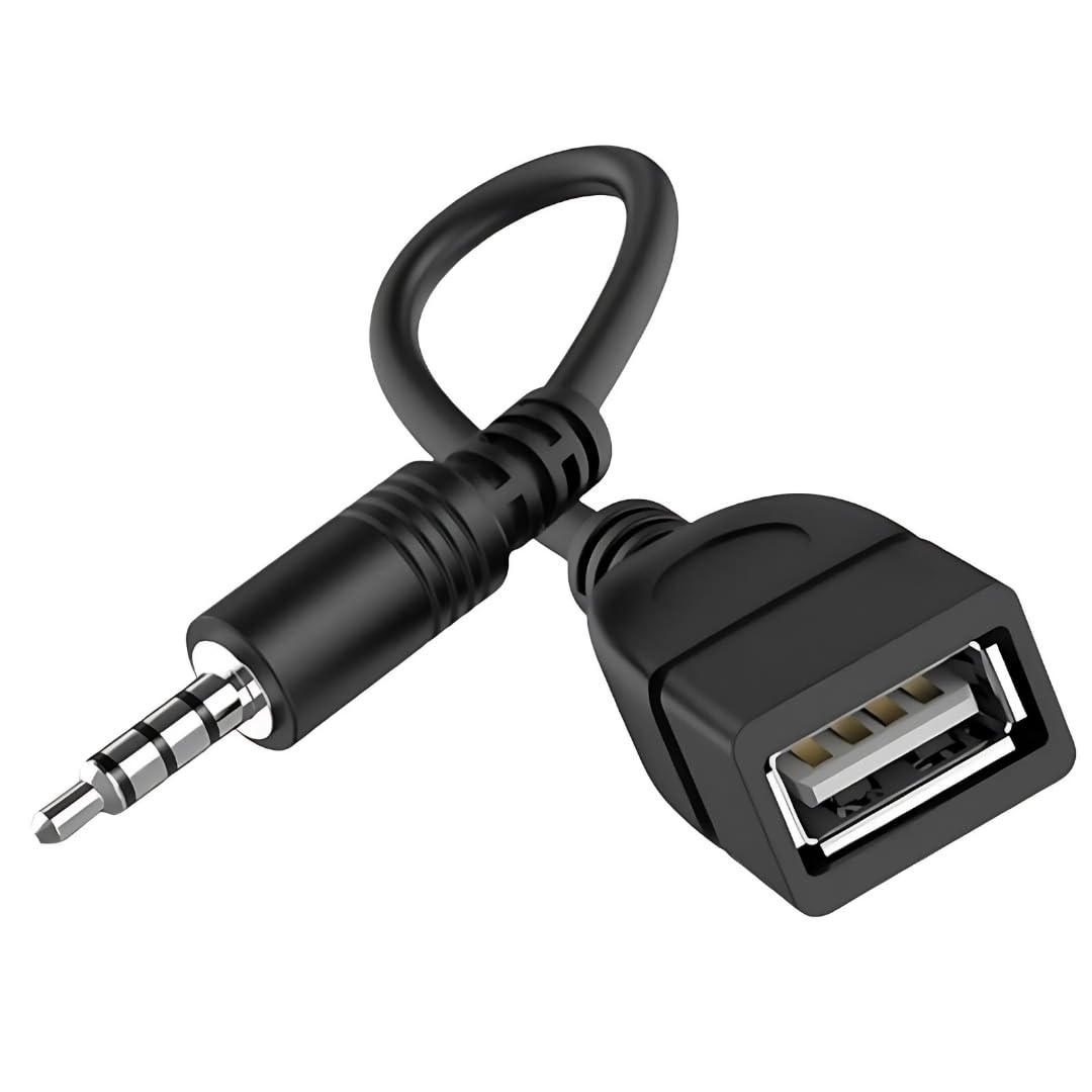 Generic USB to 3.5mm Audio Adapter, 3.5mm Male AUX Audio Plug to USB 2.0 Female Converter, Car Aux Port, OTG, MP3/CD Player & More