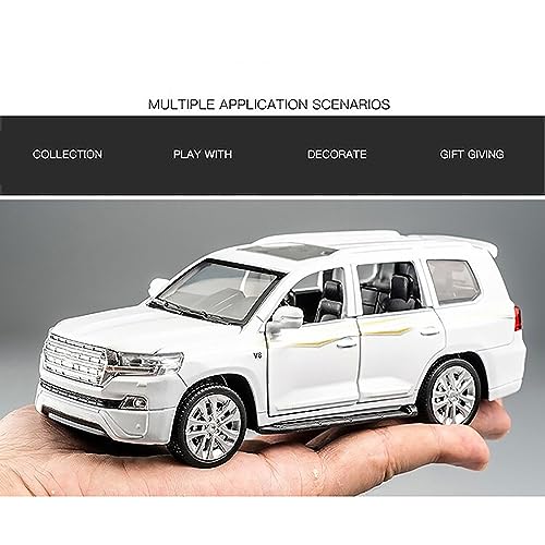 Image of 1:32 Scale Cruiser Toy Car for Kids Diecast Metal Cars with Light Sound Pullback Openable Doors