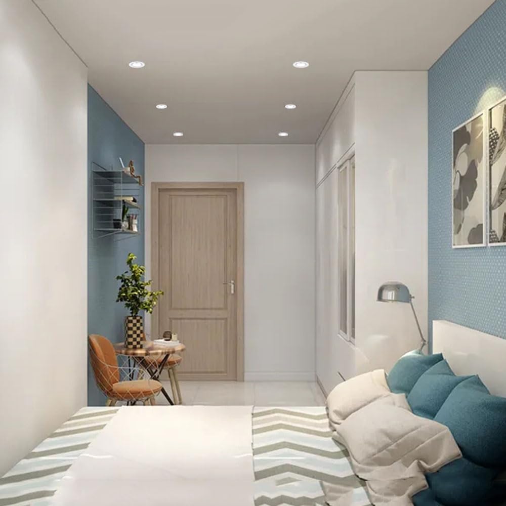 Paquete De 4 Focos COB, Led Empotrables De 6 W - Antideslumbrantes, Ángulo Ajustable, para Techo De Sala De Estar, 3000 K/4000 K/6000 K (Opcional),C-4000K