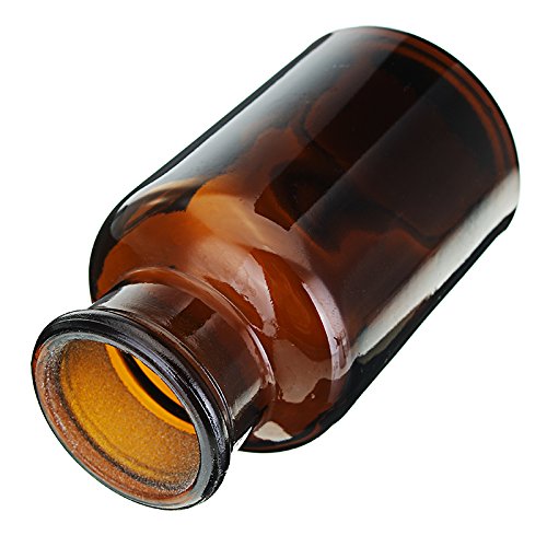 VIDOO Bernstein Glas Breite Mund Flasche Chemische Reagenzien Lagerung Flaschen Lab Glaswaren 60/125/250/500Ml- 500Ml