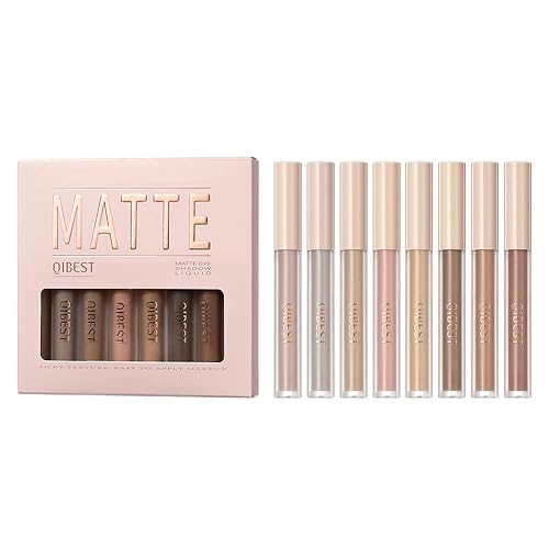 Traje líquido de sombra de ojos mate, sensación de niebla líquida, desnudo facial, color tierra, mejilla de ojos estéreo de doble uso (juego A)