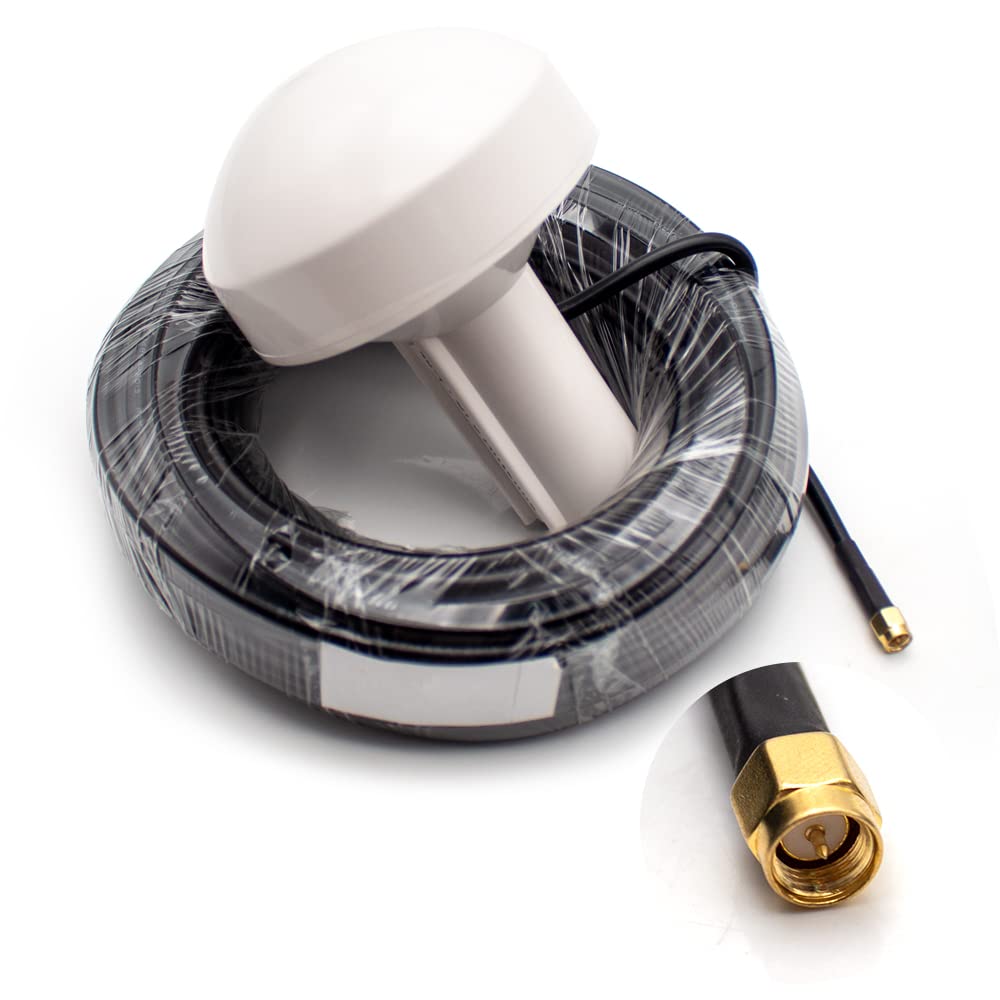 Toplionace Kit Completo di Trasferimento Amplificatore di Segnale Ripetitore di Segnale GPS per Interni L1 BD2 con Antenna Ricevente a Fungo da 15M