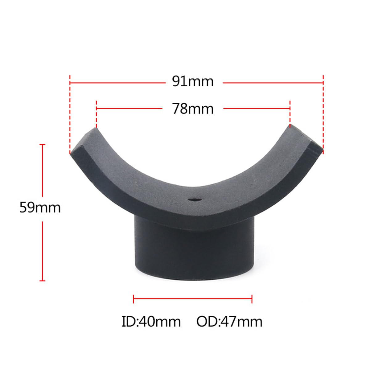 Adaptateur pour cric-bouteille 3 pouces, selle d'essieu antidérapante noire, accessoires pour cric-bouteille hydraulique haute résistance