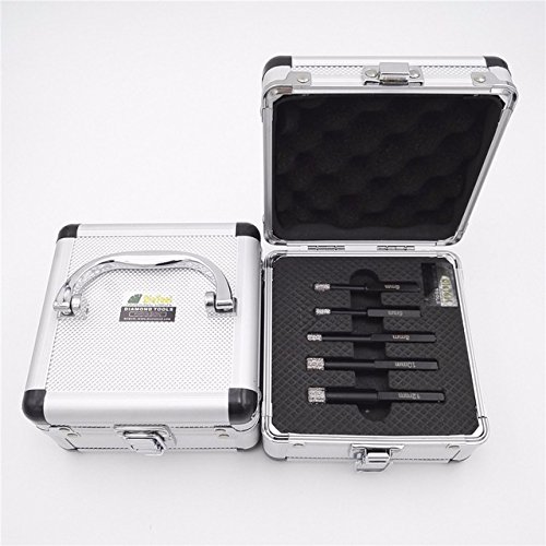 World2home DIATOOL Drill Bits Set (5pcs) Vacuum Brazed Diamond Drilling