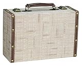 4: Materiale e tecnologia: bagaglio vintage, la valigia retrò è realizzata in pelle PU di alta qualità, realizzata a mano con cura e durata, evidenziando il gusto vintage