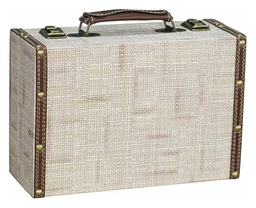 Valise Vintage avec trousse à cosmétiques et boîte de rangement L
