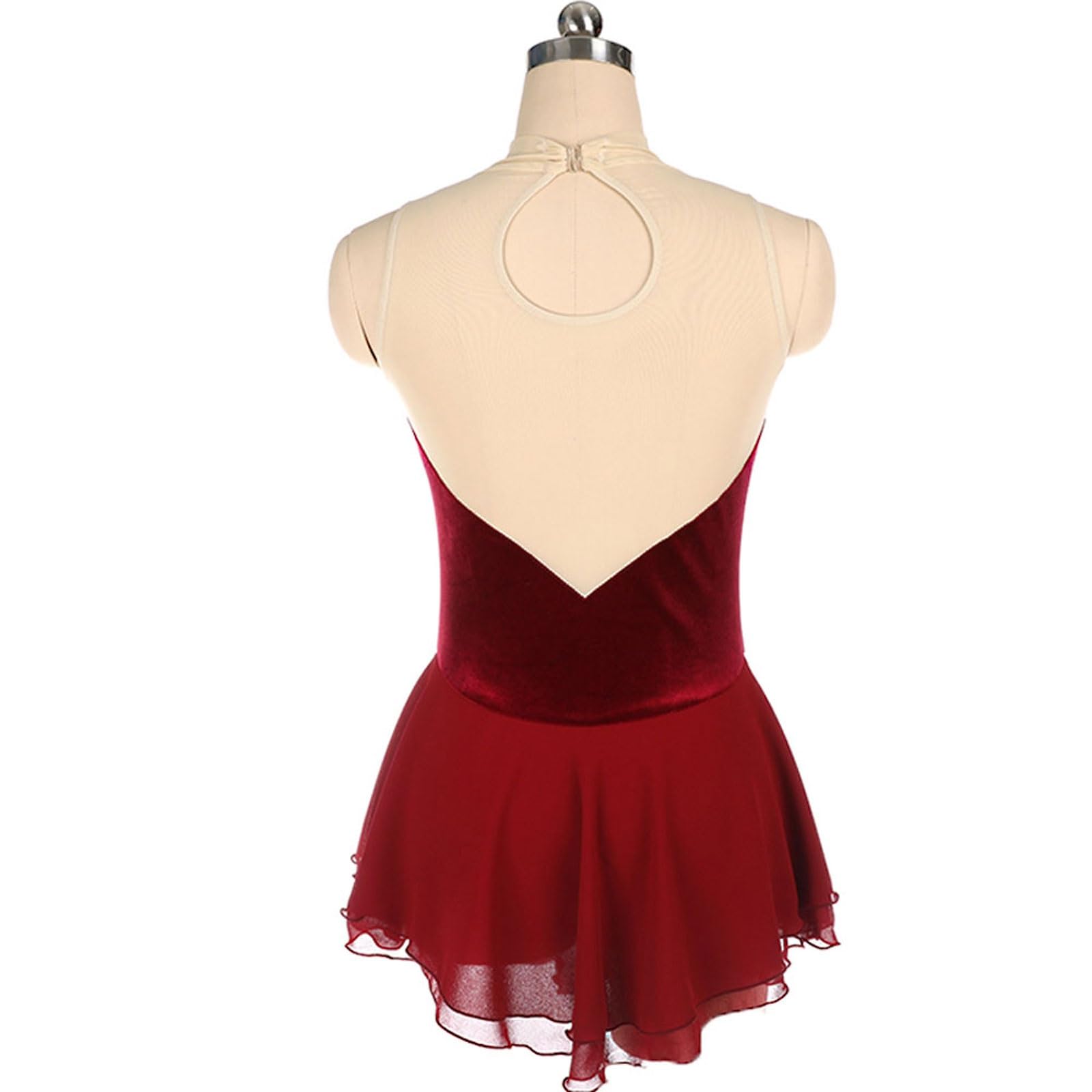 Vestido De Patinaje Artístico for Niñas Y Mujeres, Sin Mangas, Transpirable, De Licra, Personalizable, for Competición De Baile Sobre Hielo