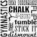 Gymnastics Back Handspring Chalk Vinyl Wall Decal Sticker