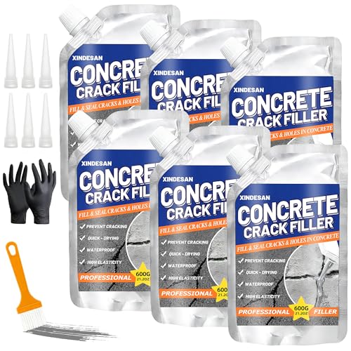 Concrete Crack Filler 126oz Grey High Elasticity Self Leveling Cement Caulking Glue Quick Drying Waterproof Sealant for Driveways Walkway Indoor and Outdoor Weather Resistant Concrete Joint Repair