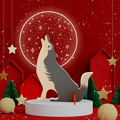 Anywin Lampe portable colorée rechargeable en forme de loup pour garçon, mari, petit ami, amoureux des animaux Cover