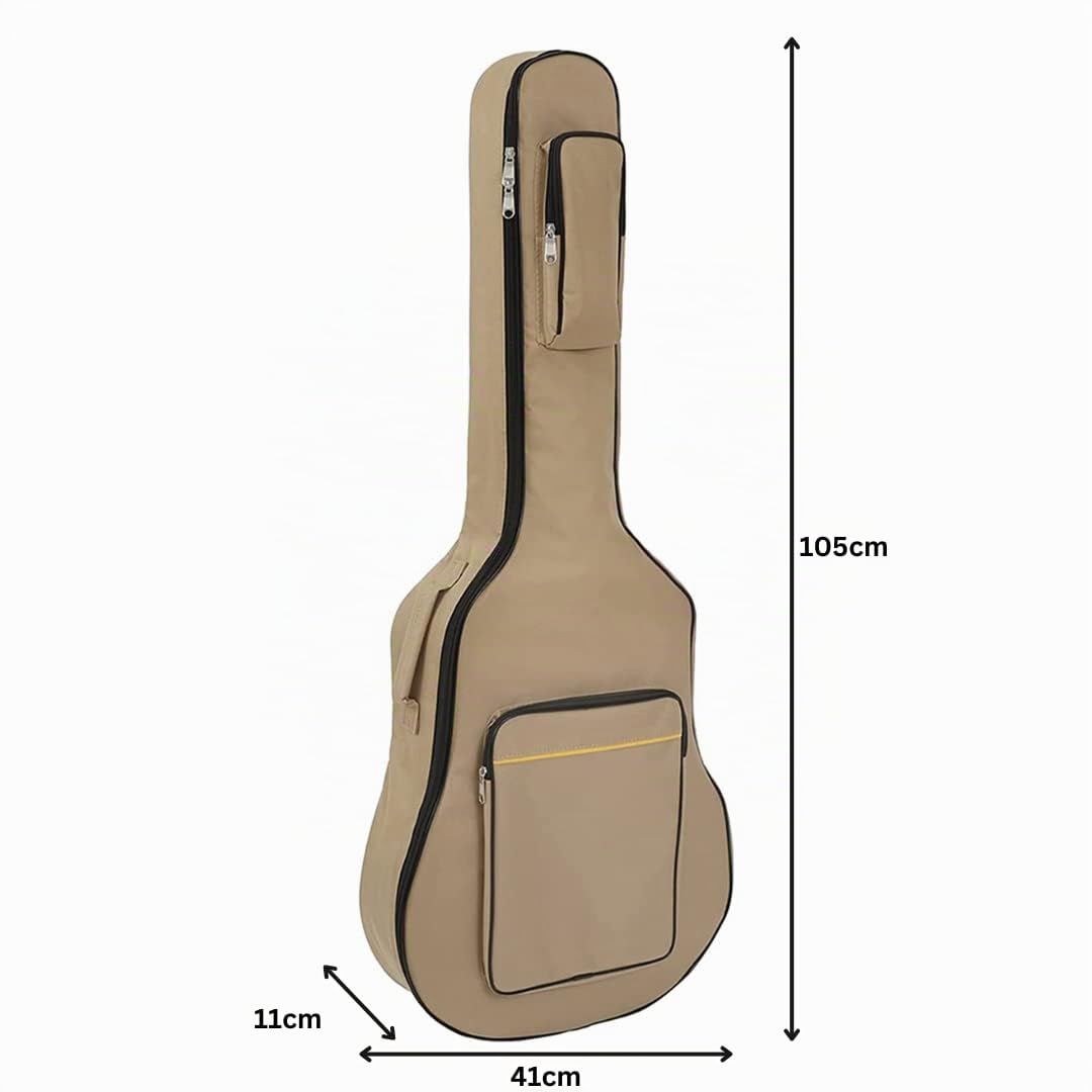 TRIXES Sac de Guitare avec Bretelles - Étui rembourré imperméable à l'eau - Basse, Acoustique et Sac de Guitare Classique - Parfait pour Voyager