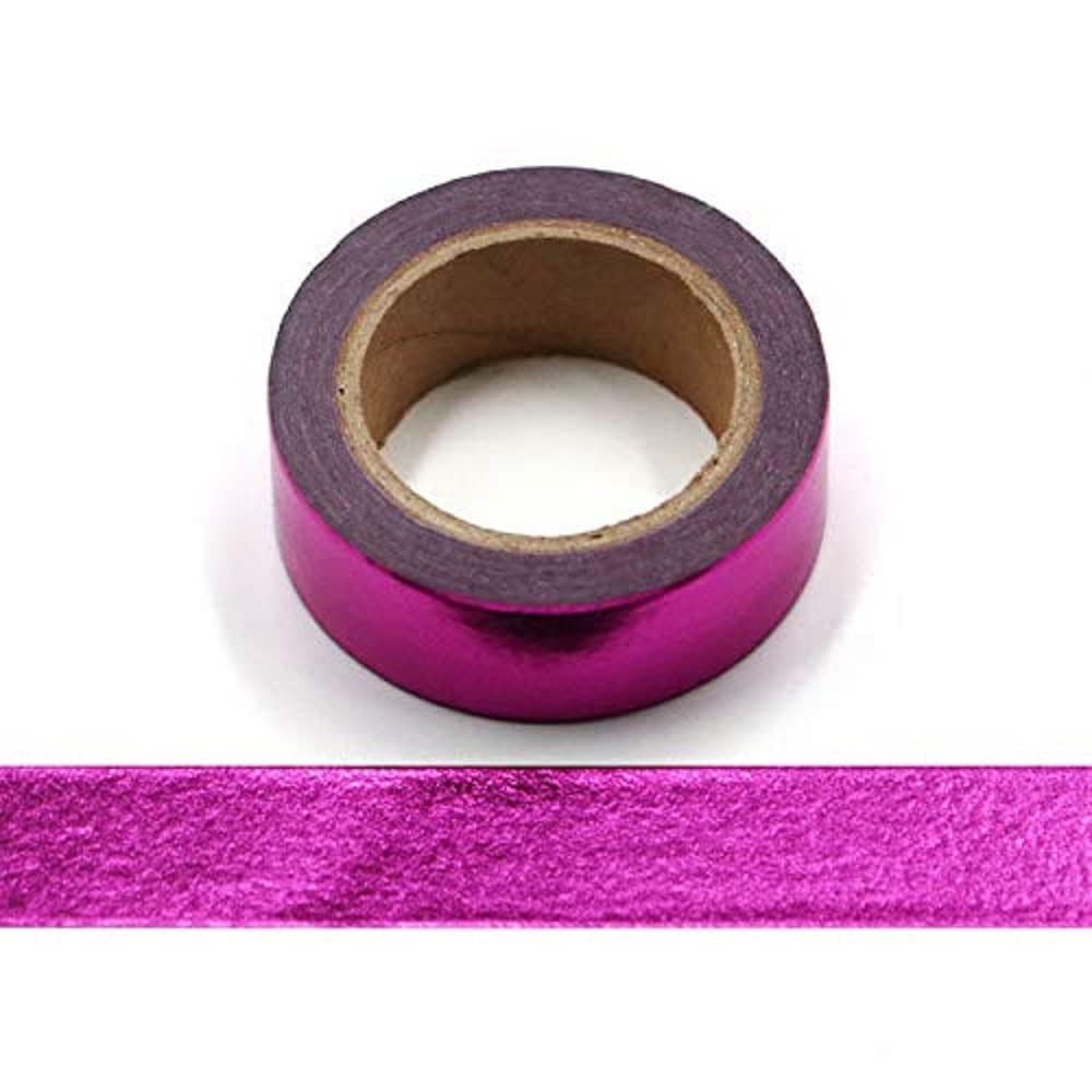 Syntego Purple Solid Foil Washi Tape Decorative Self Adhesive Masking Tape 15Mm X 10 Meters (Purple)