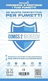 studio supernova - 50 buste protettive comics 2 (18 x 26,5)