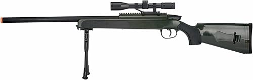 Miniatura 8 de 420 FPS Durable Polymer MK51 Bolt Action Airsoft Sniper Rifle Full Metal Bolt wScope