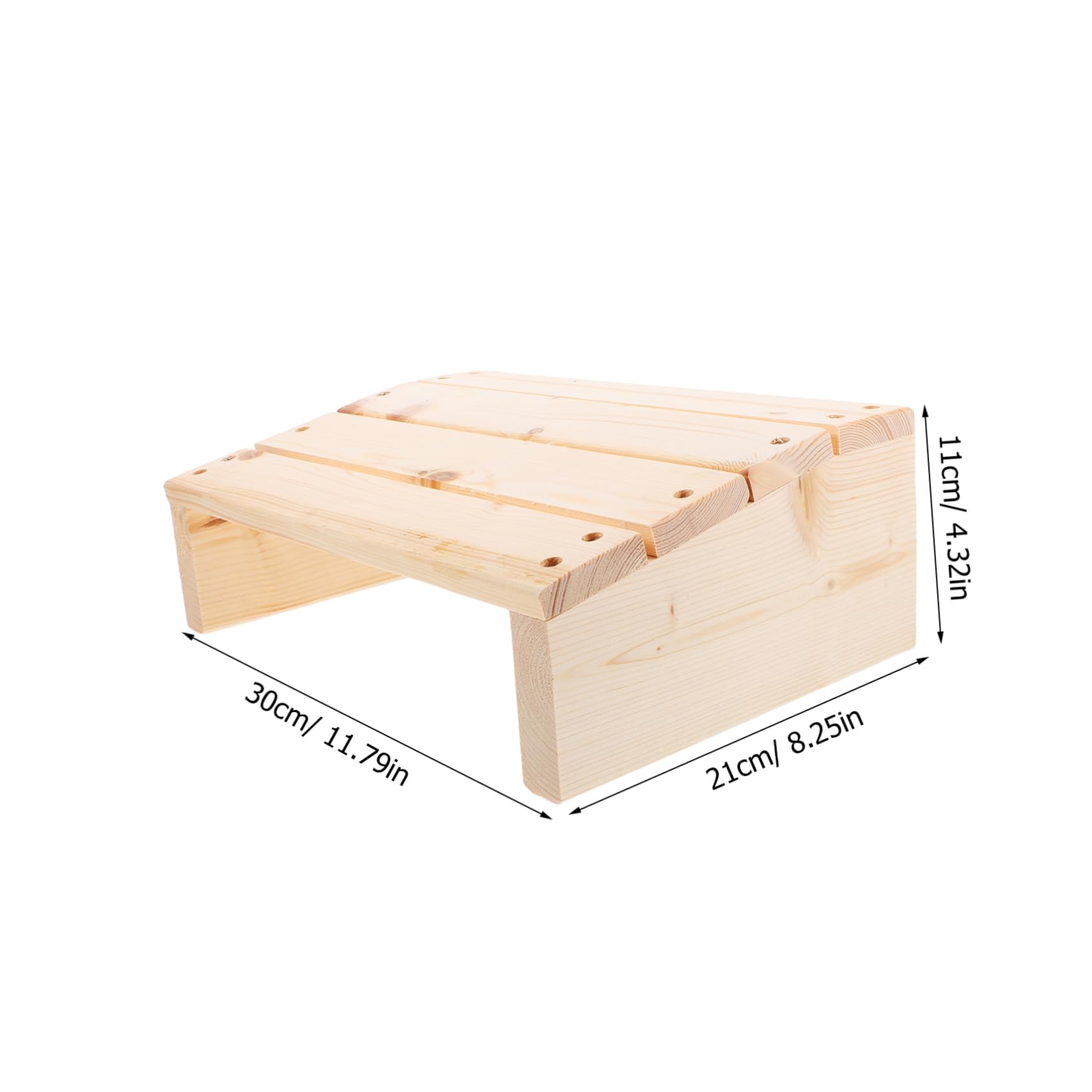 NUOBESTY Poggiapiedi in Legno Massello Comfort Beige Ergonomico Inclinato per Ufficio e